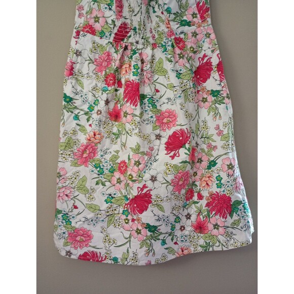 Old Navy Cotton Sleeveless White Floral Dress Size 8 - Picture 6 of 12